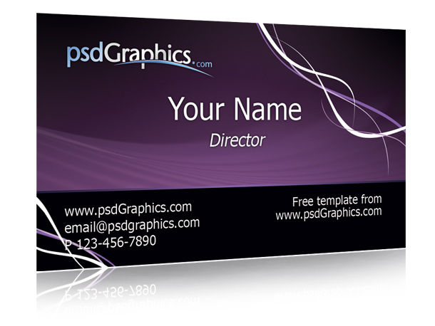 Purple business card template