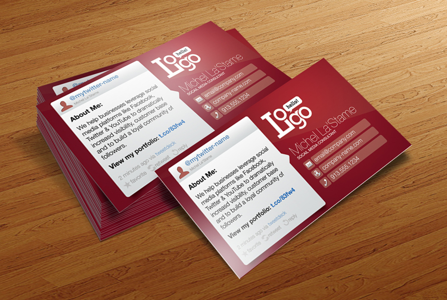 Social Media Business Card Template