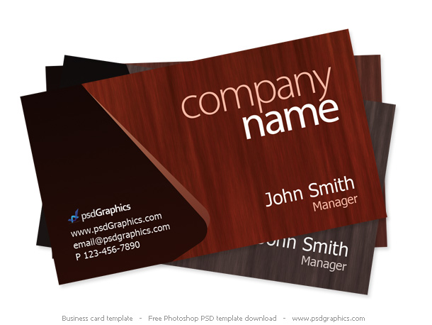 Wooden theme business card template