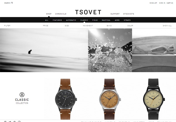 Sành điệu với 26 thiết kế website cửa hàng thời trang online TSOVET