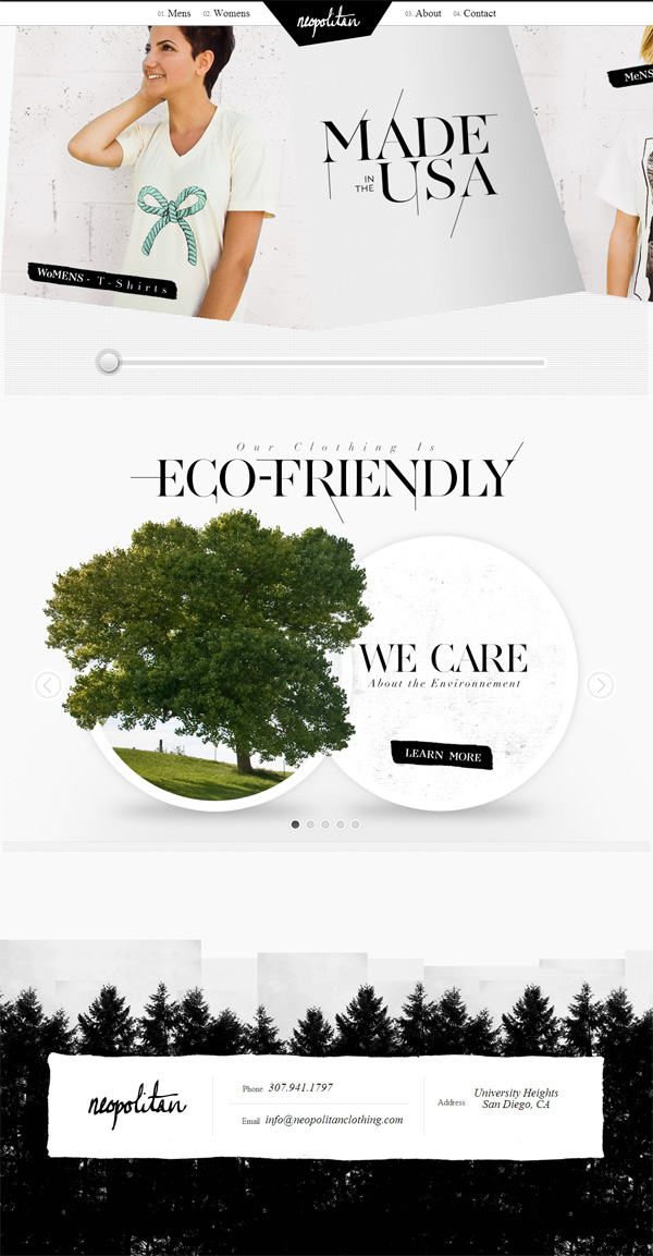 Sành điệu với 26 thiết kế website cửa hàng thời trang online Neopolitan Clothing