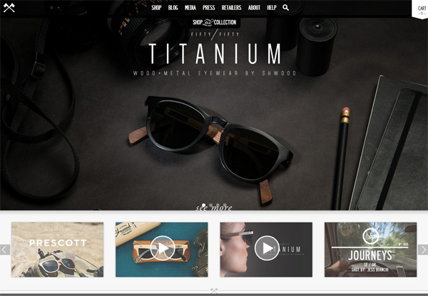 Sành điệu với 26 thiết kế website cửa hàng thời trang online Shwood