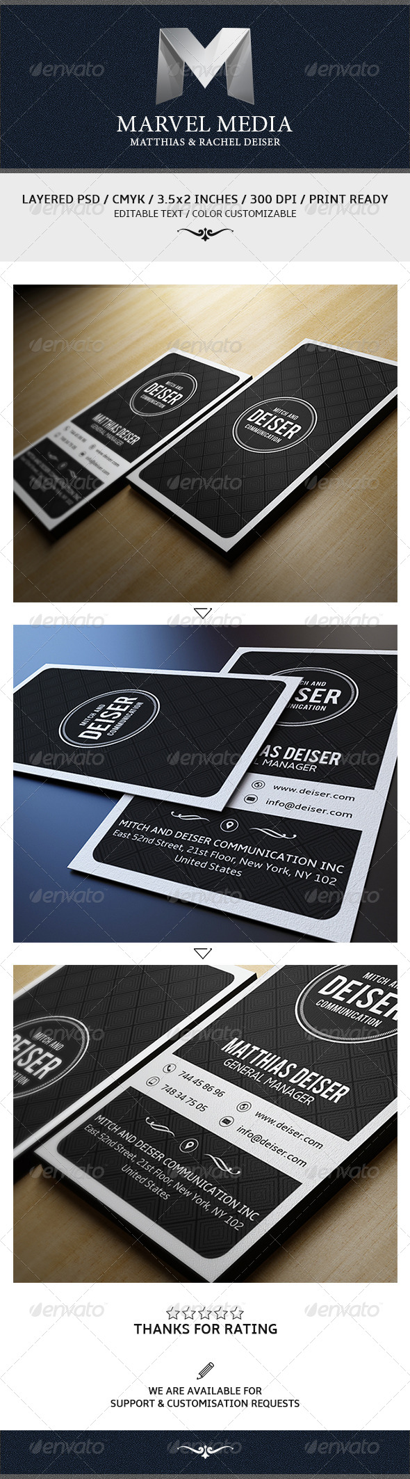 Black And White Business Card