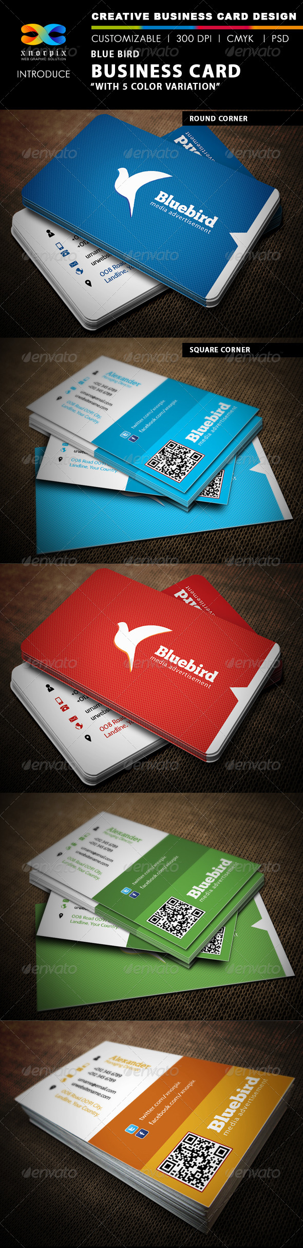 Tải về 60 mẫu Business Card miễn phí và cao cấp (P2) Blue Bird