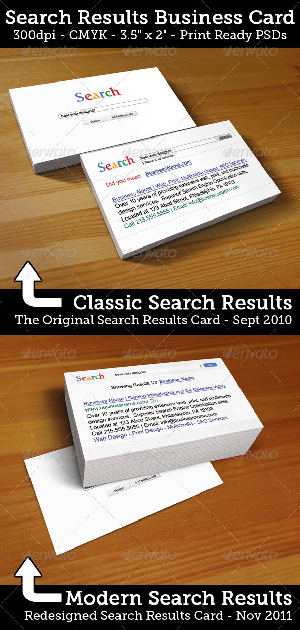Search Results Business Card