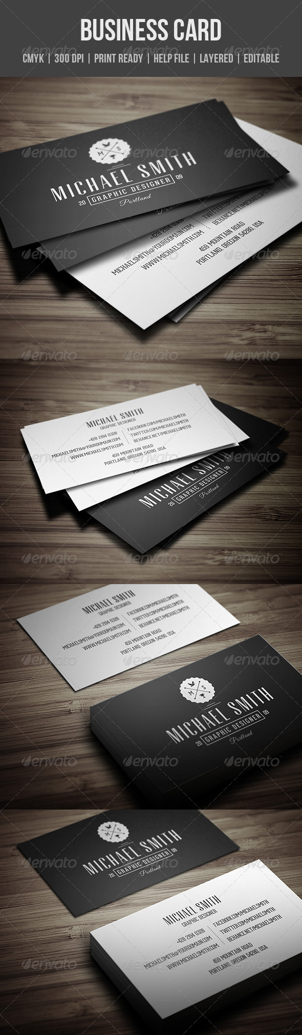 Tải về 60 mẫu Business Card miễn phí và cao cấp (P2) Vintage Personal Business Card