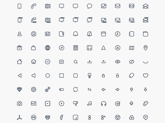 Compacticons – 180 PSD tiny icons