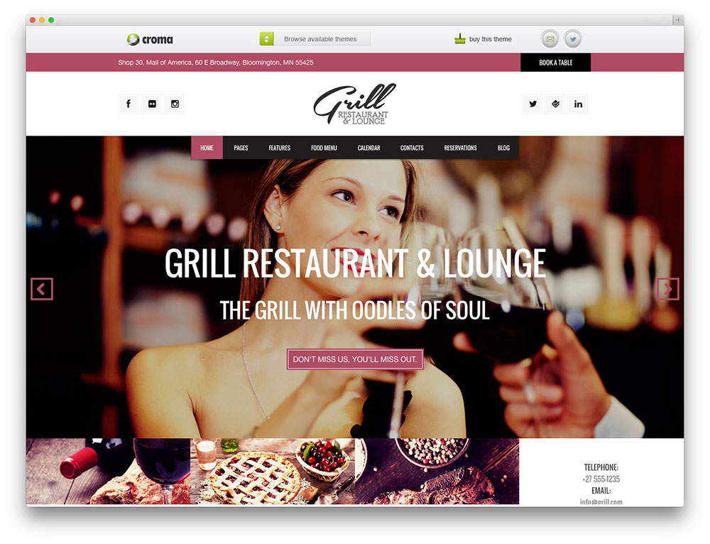Grill restaurant theme