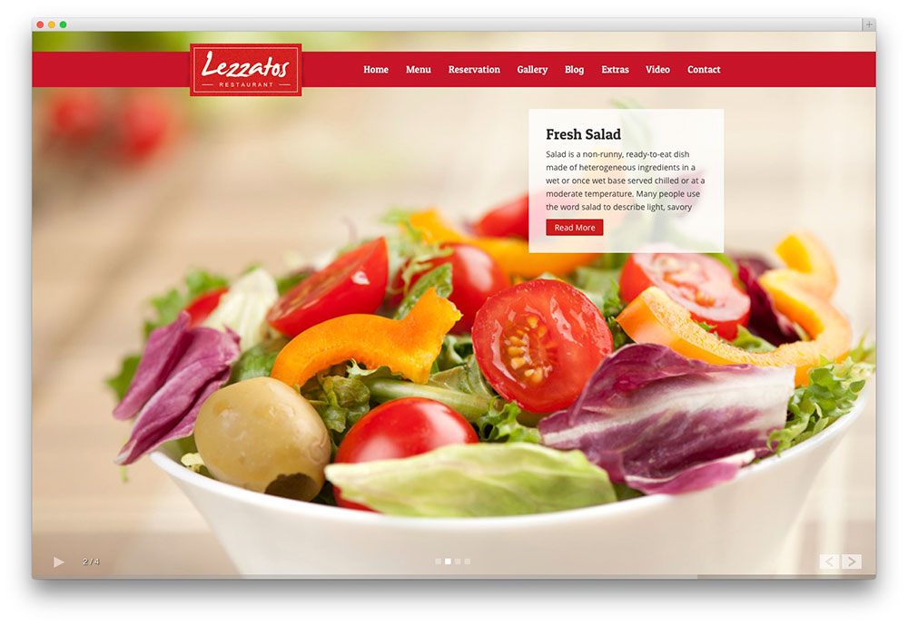 lezzatos WordPress template