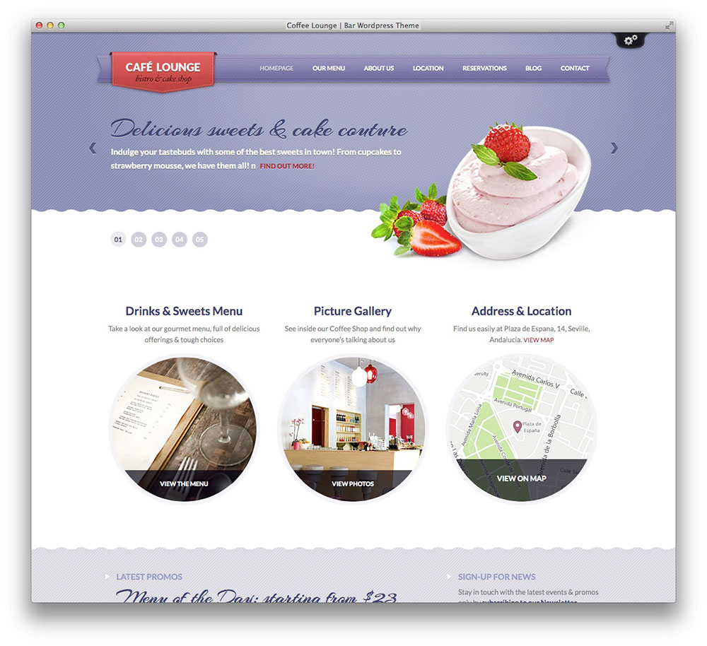 Coffee Lounge WordPress theme