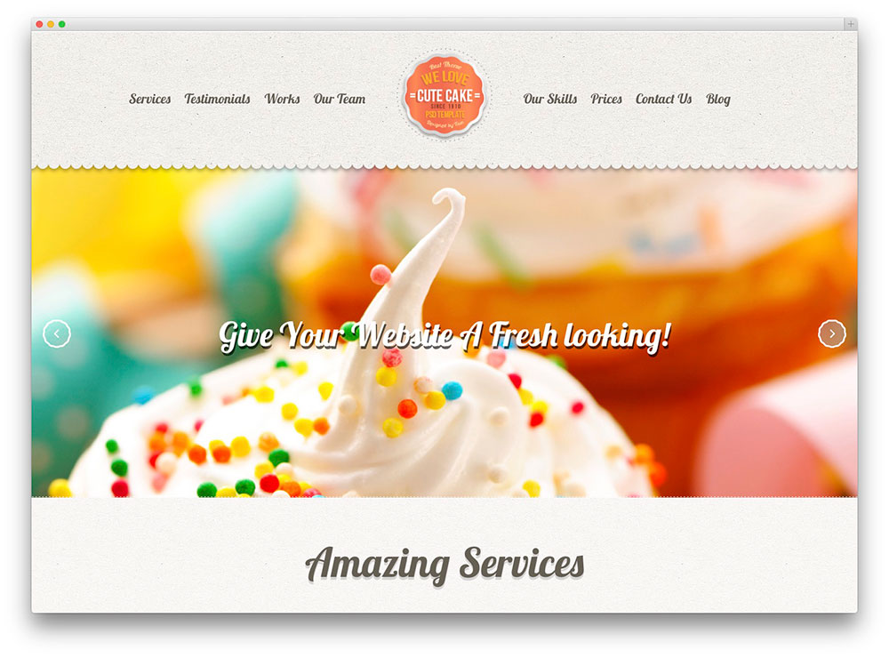 CuteCake WordPress theme