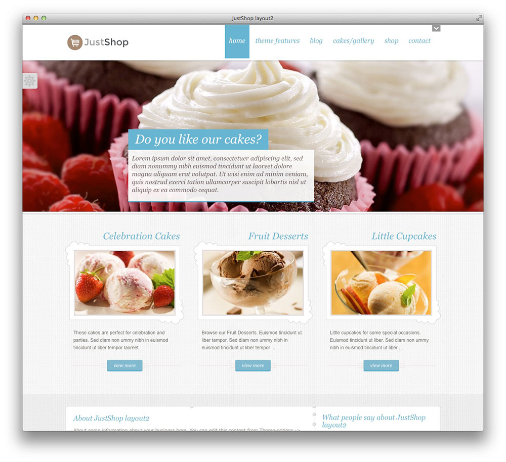 Justshop WordPress theme