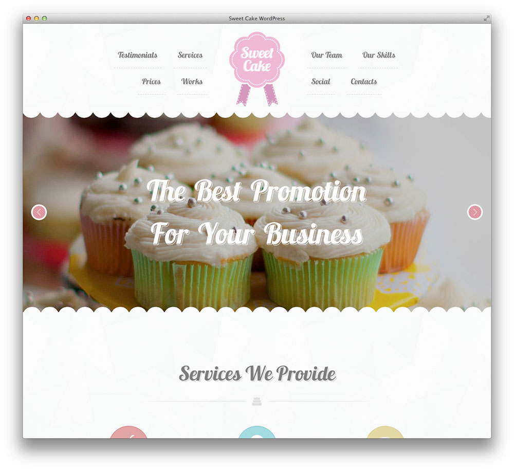 Sweet Cake WordPress theme