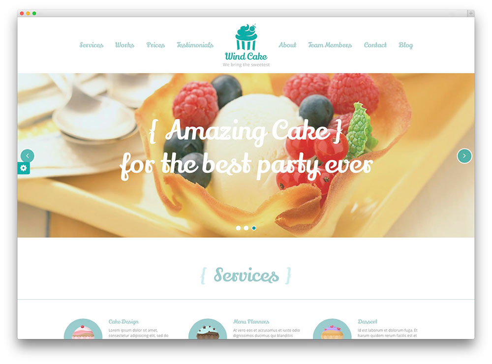 windcake bakery WP theme