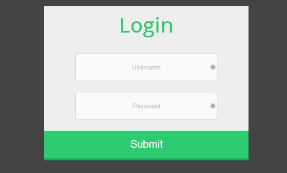 flat ui login form