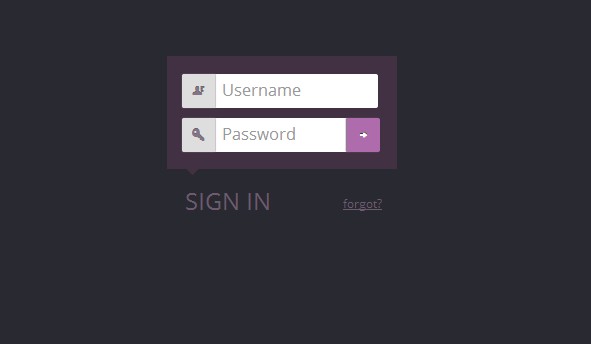 minimal style login form