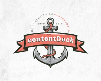 ContentDock Anchor Logo Design