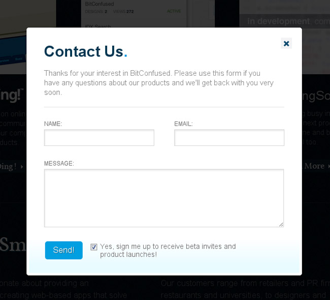 15 thiết kế Contact form chuyên nghiệp