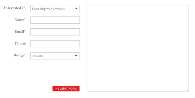 15 thiết kế Contact form chuyên nghiệp