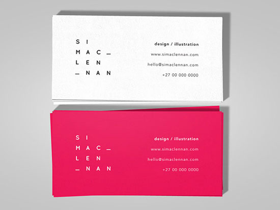 Si Maclennan Full Color Business Card
