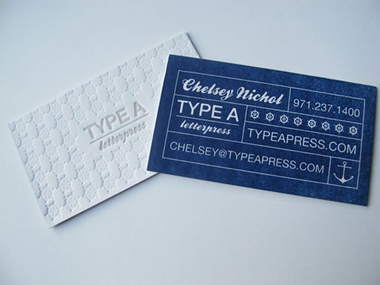 Type A Press Full Color Business Card