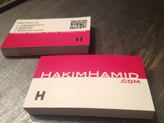 Hakim Hamid Full Color Business Card