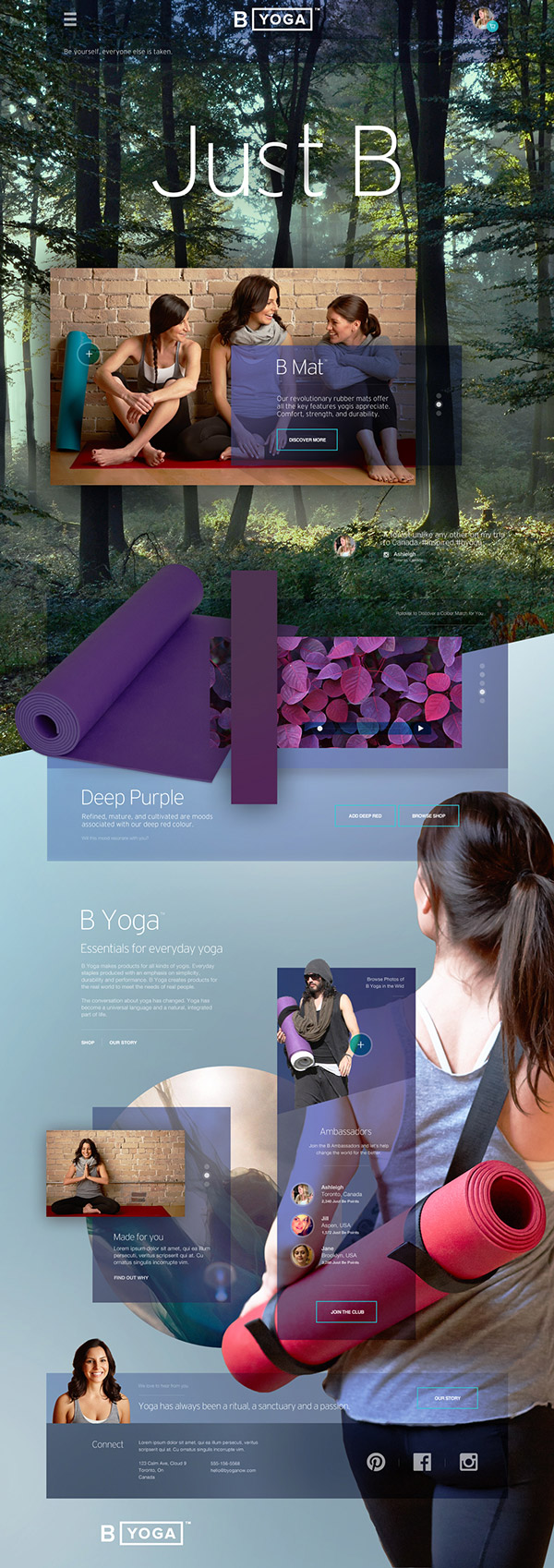 B Yoga Website by Agency Dominion