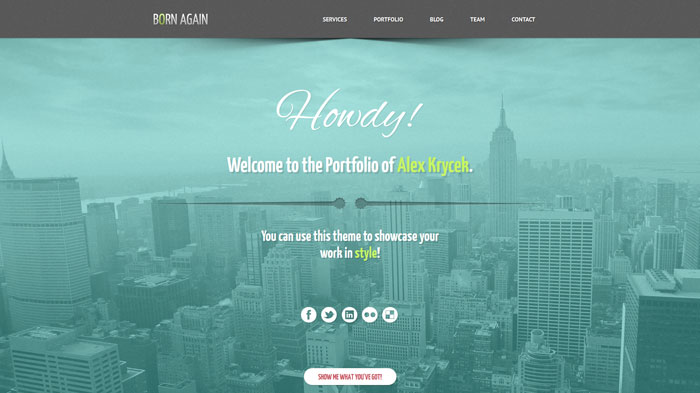 Born Again modern site design