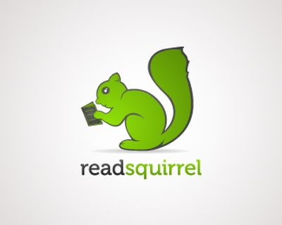 Education Logo : read squirrel