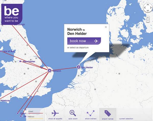 Flybe Route Map