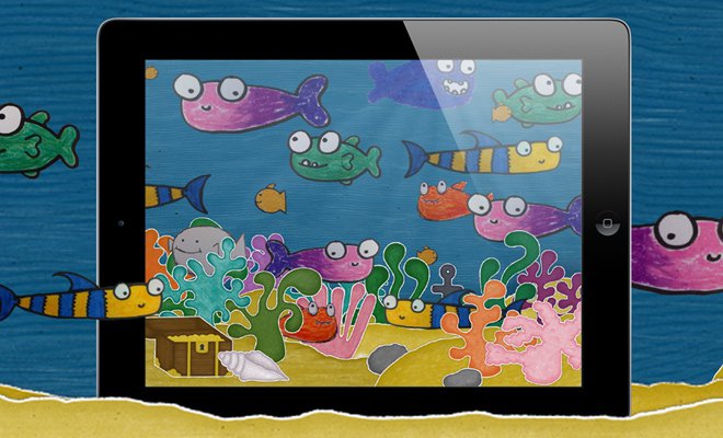 squiggle fish website app landing page children