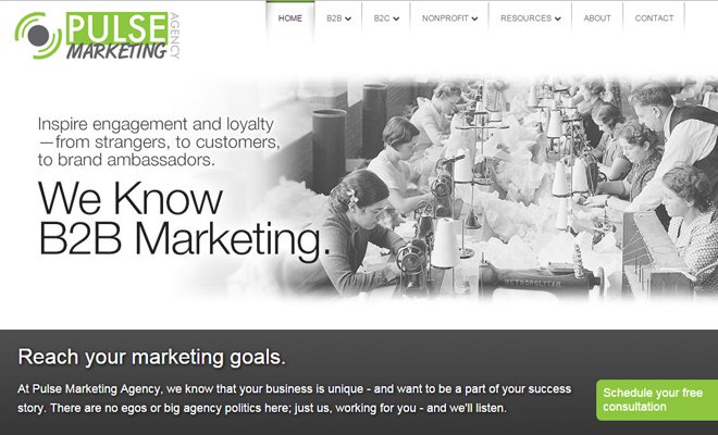 pulse digital marketing agency website