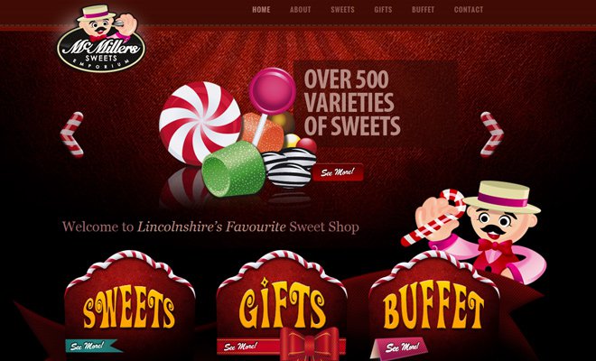 mcmillers sweets emporium red colorful homepage