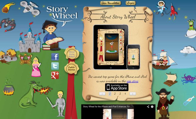 story wheel iphone app landing page
