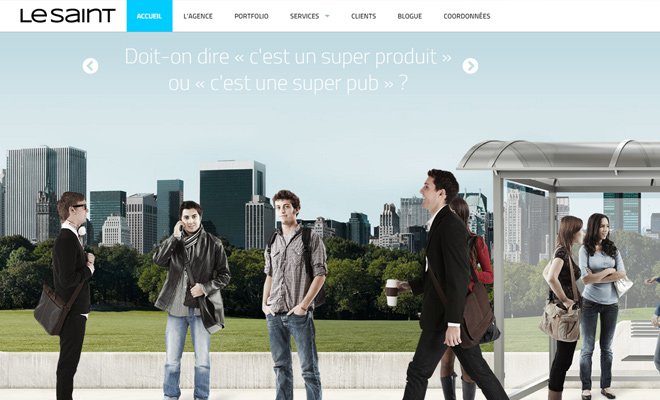 ke saint french marketing website layout