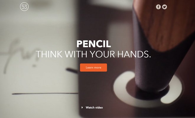 fifty three pencil iphone app header website