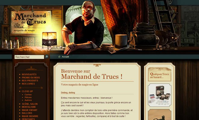 marchand de trucs website header