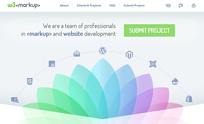 w3 markup website layout design