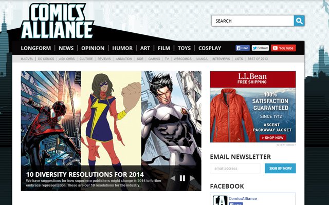 15 mẫu website thuộc ngành công nghiệp truyện tranh