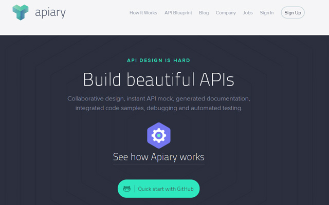 apiary service building apis website flat