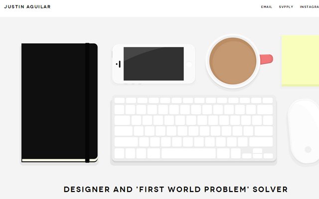 justin aguilar designer website flat portfolio