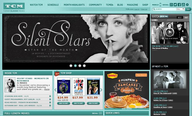 tcm turner classic movies network website