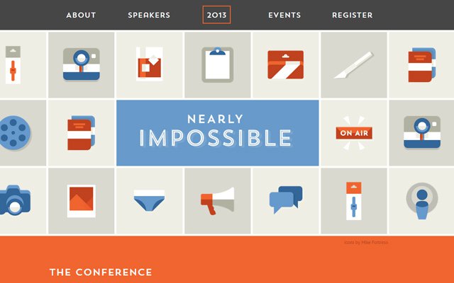 35 bố cục web sử dụng thiết kế phẳng cho đồ họa và icon nearly impossible flat icons design 2013 layout
