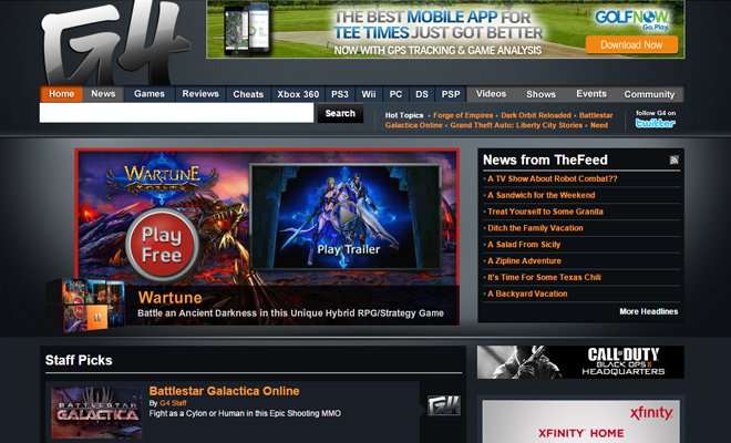 techtv g4tv g4 gaming channel website