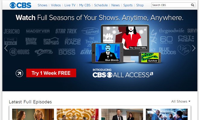 cbs tv network primetime channel website