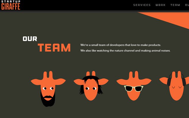 35 bố cục web sử dụng thiết kế phẳng cho đồ họa và icon startup giraffe website homepage layout
