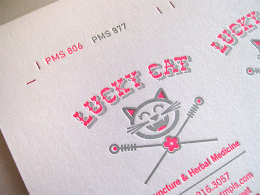 examples of letterpress business cards
