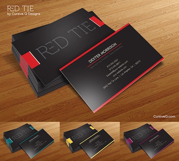 business-card-template-red-tie