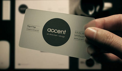 accent Round Corners Business Card