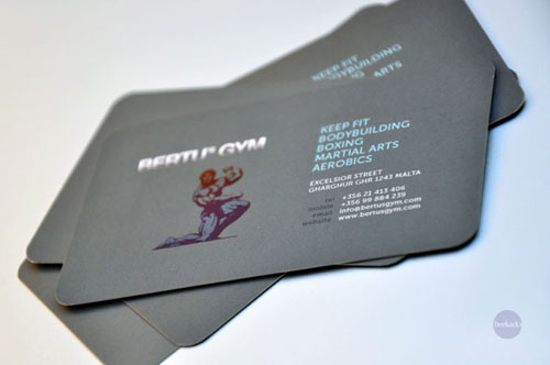 Bertu's Gym Round Corners Business Card
